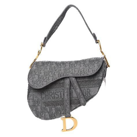 dior saddle bag grey|christian dior oblique saddle bag.